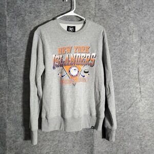 New York Islanders Mens Small Gray Crewneck Sweatshirt 47 Brand Inaugural Season